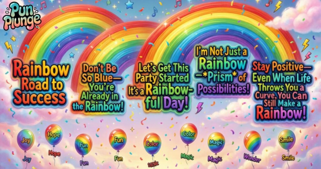 Rainbow Puns Captions