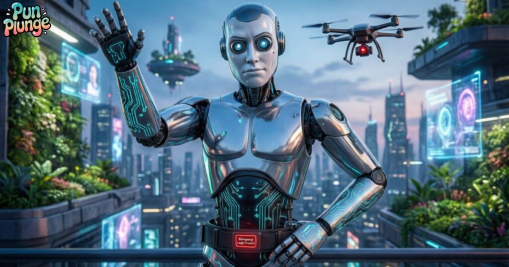 Futuristic Robot Humor for Tech Lovers