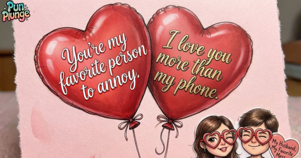 Short & Cute Valentines Day Puns for Husband