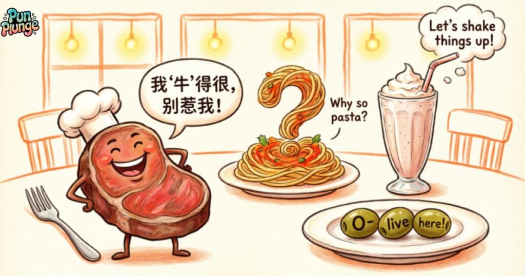 Funny Restaurant Puns Captions 😂🍽️