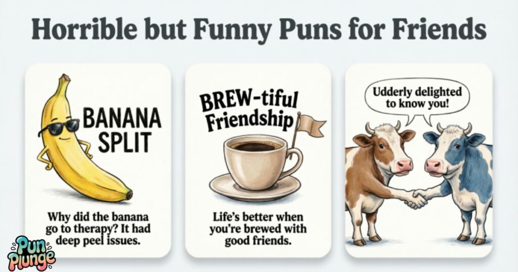 Horrible but Funny Puns for Friends
