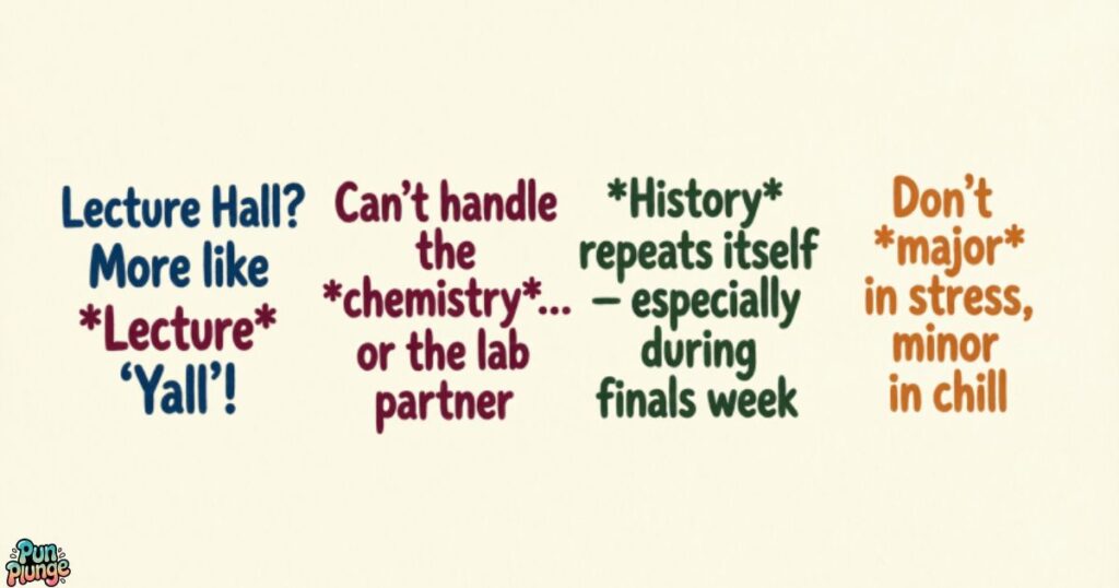 .Short Funny College Puns