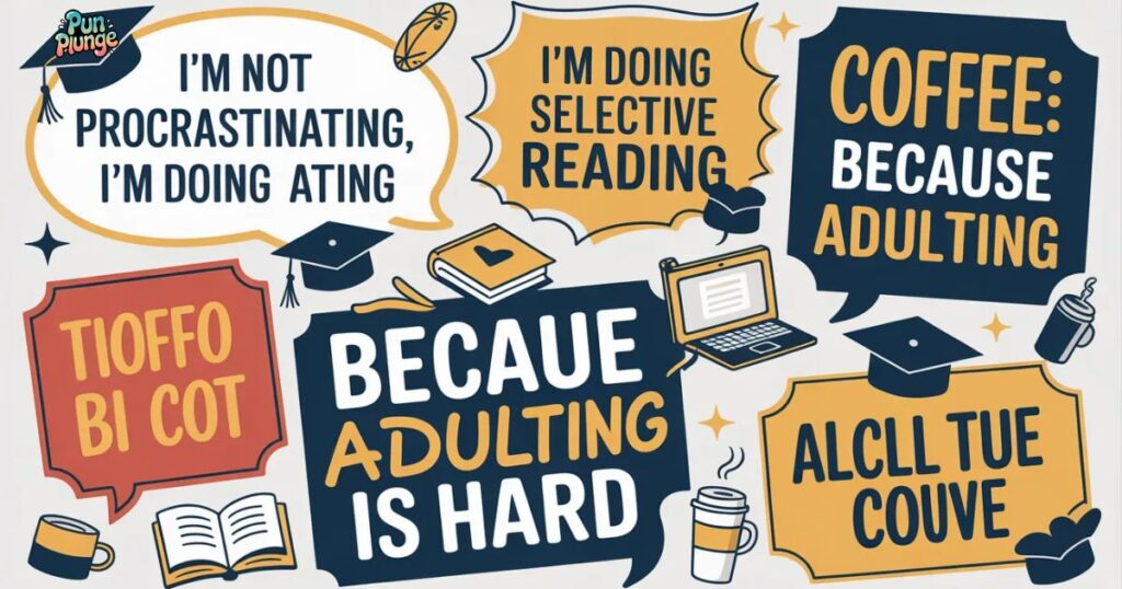 Witty College Puns for Social Media