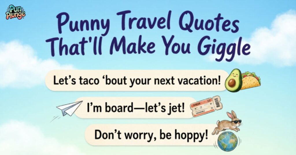  Punny Travel Quotes That'll Make You Giggle